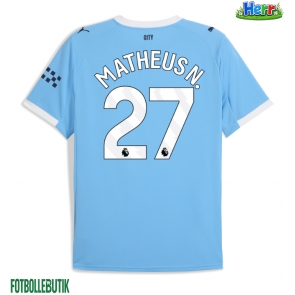 Manchester City Matheus Nunes #27 Hemmatröja 2025-26 Kortärmad